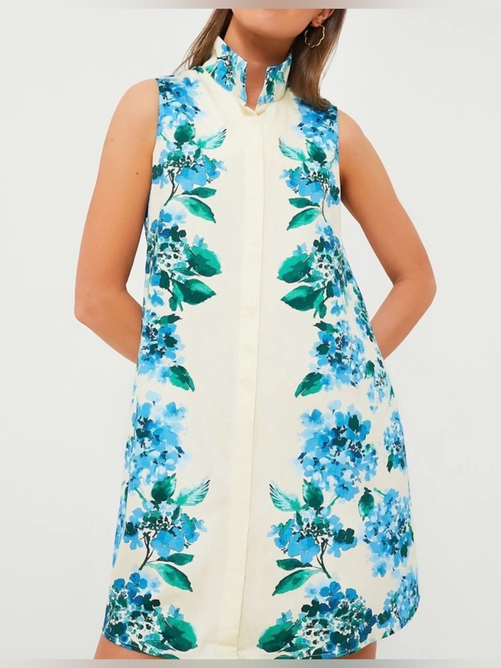 Tuckernuck Water's Edge Hydrangea Sleeveless Charlie Mini Dress